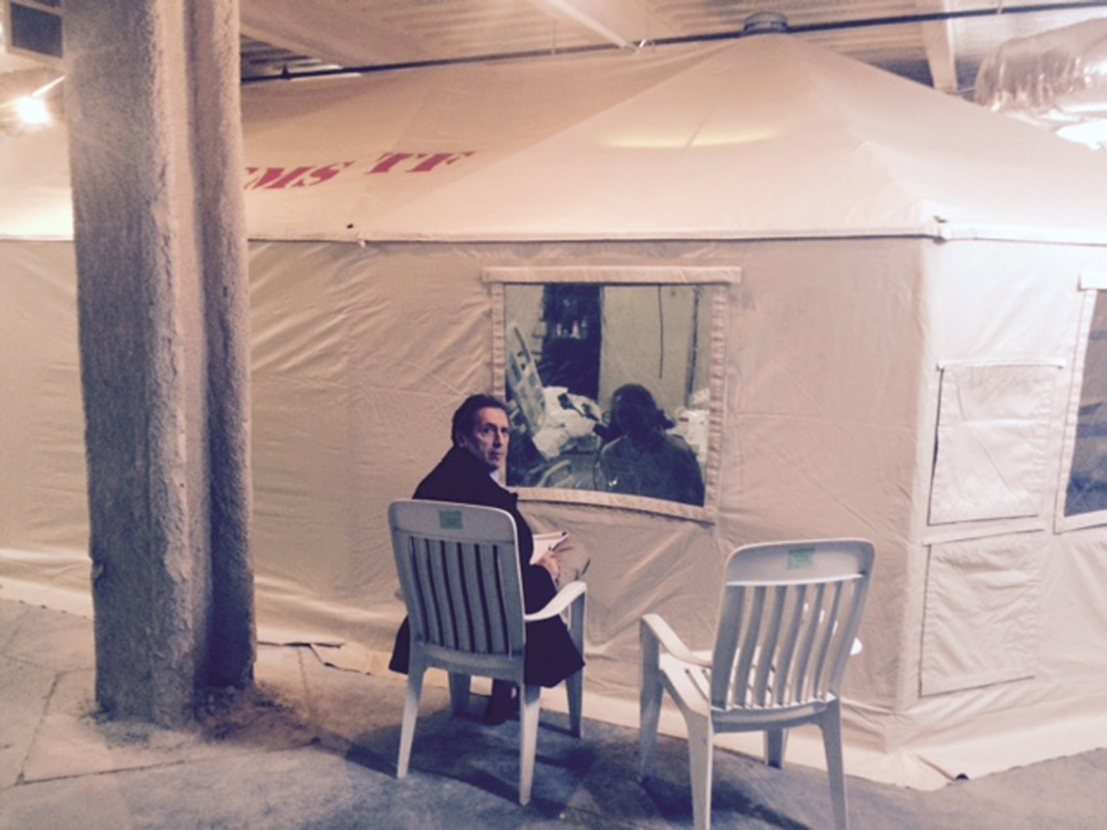 In this Sunday, Oct. 26, 2014 photo provided by attorney Steven Hyman, quarantined nurse Kaci Hickox meets with the prominent New York civil rights attorney Norman Siegel, seated, at the isolation tent at University Hospital in Newark, N.J., where Hickox was confined after flying into Newark Liberty International Airport following her work in West Africa caring for Ebola patients. Hickox, the first person forced into a mandatory quarantine in the state, was released Monday but has complained about her treatment. Following her release Siegal said  "We are pleased that the state of New Jersey has decided to release Kaci. They had no justification to confine her," and added that she has not ruled out legal action. (AP Photo/Steven Hyman) MANDATORY CREDIT