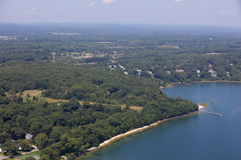 The court ruling applies to the entire of parcel of the Payson estate, including the beachfront in the foreground and the pier, which are the subject of a Nov. 4 referendum.
Great Moose Aerial Art