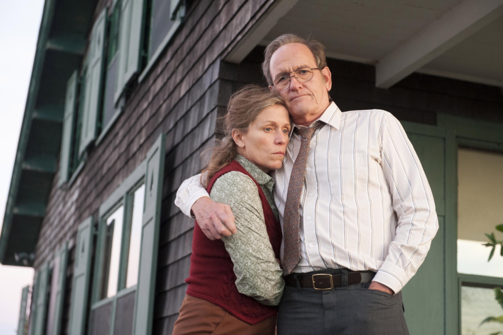 Frances McDormand as Olive Kitteridge and Richard Jenkins as her husband, Henry.