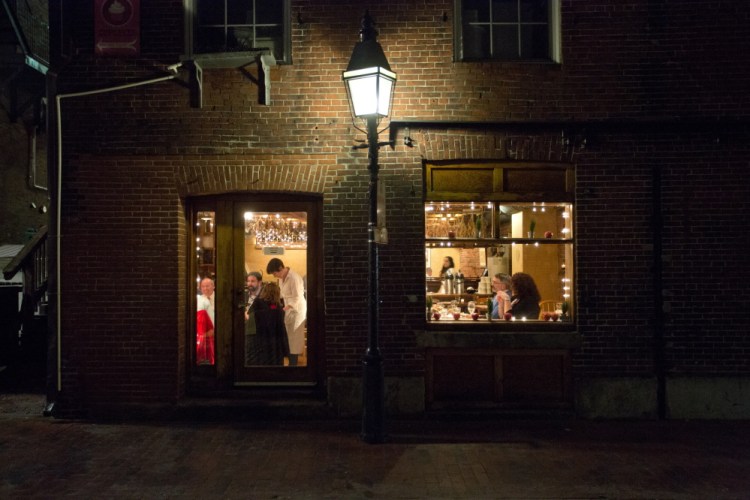 On the outide looking in at Street and Co. on Wharf Street in Portland’s Old Port.