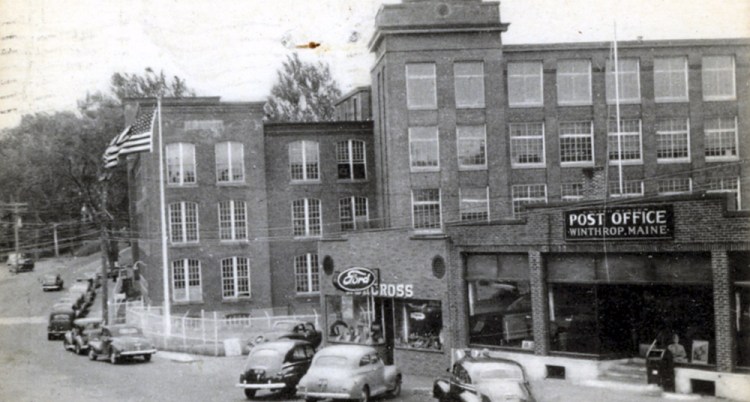 This 1949 postcard shows the Carleton Woolen Mill in Winthrop, now named to the National Register of Historic Places.