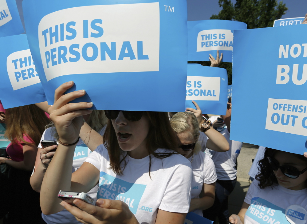 Protesters rally in support of reproductive rights in Washington, D.C. 