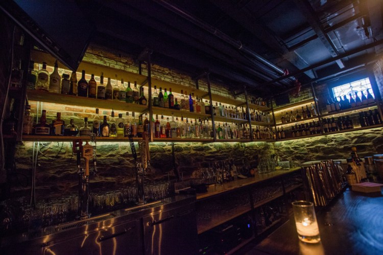 The candle-lit interior of Bramhall, which features an appealing selection of beverages, appetizers and a short dinner menu.