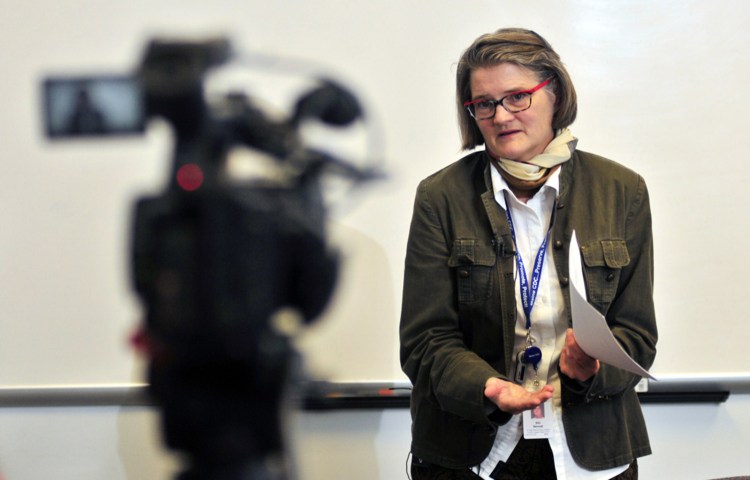 Dr. Siiri Bennett of the Maine Center for Disease Control provides an update Friday about the investigation of recent E. coli cases involving two Maine toddlers, one of whom died.