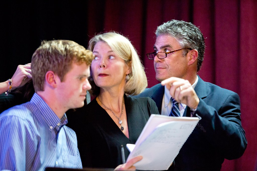 Ethan Strimling, right, who was busy on election night checking voting results, got busy Wednesday planning to become Portland's mayor on Dec. 7.