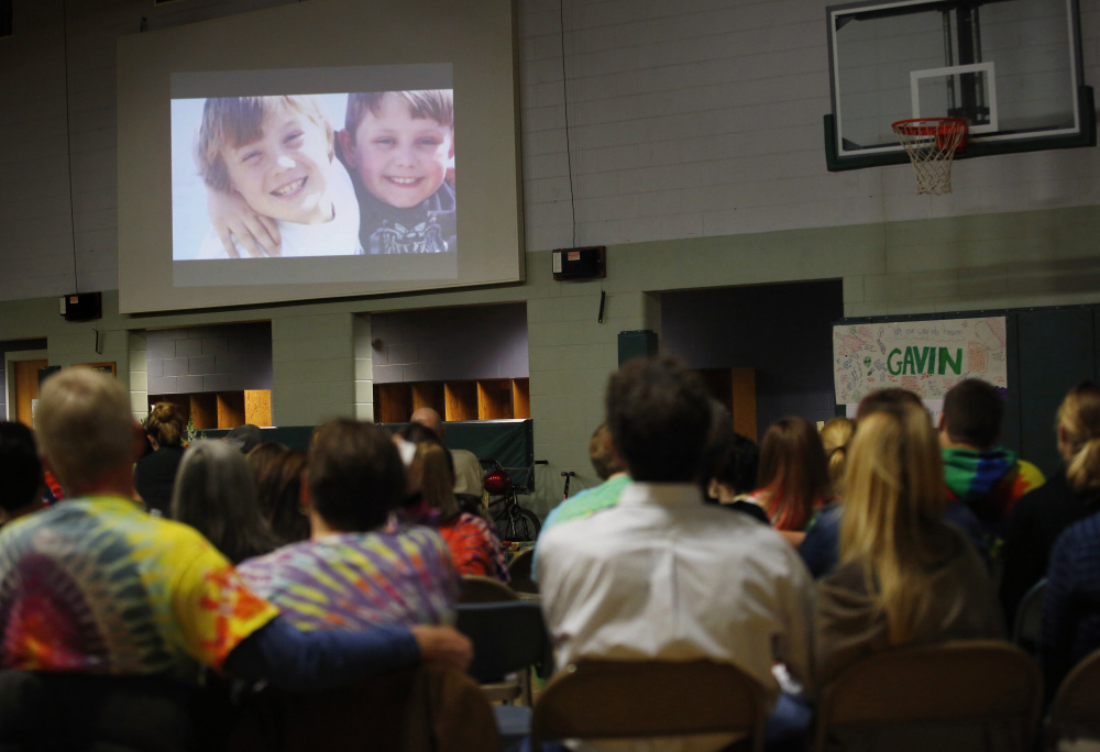 Family, friends and community members attend a memorial service in Wiscasset on Oct. 17 for 15-year-old Gavin Clark of Alna, who took his own life Oct. 10. Suicide is the second leading cause of death for Americans age 10 to 24.