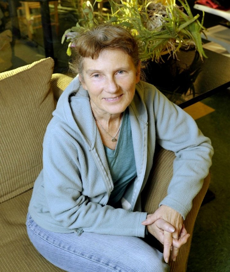 On Monday, November 19, 2012, Carol Leones, who started Teens to Trails with her husband, Bob Leone, is one of 10 people we should be thankful for. Here she sits for a portrait at the Bohemian Coffee Shop. 
Gordon Chibroski / Staff Photographer