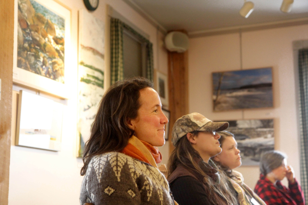 Dalziel Lewis of Hallowell listens at a Maine Farmers’ Market Convention session on Sunday.