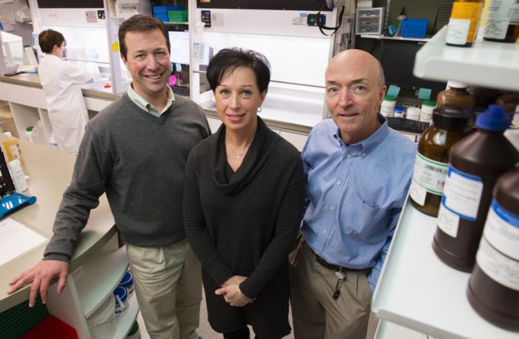 Apothecary by Design’s retail pharmacy will soon be owned by, from left, pharmacist Stephen Drapeau, Cassi Brooks, now the operations manager, and Joe Lorello, a compounding pharmacist and apothecary co-founder.