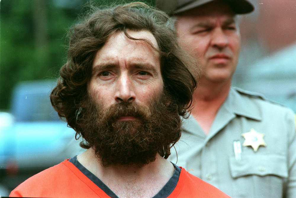 Donny Christen is lead into Skowhegan District Court in 1995 for a bail hearing after his arrest for possession of marijuana. Christen has been a longtime advocate of marijuana legalization in Maine and plans to hold a smoke-in on the steps of the Somerset County Courthouse Monday.