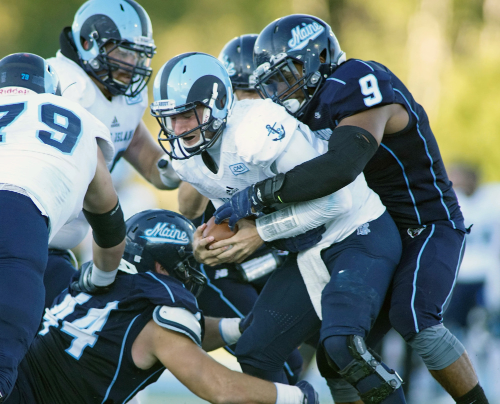 Westbrook's Trevor Bates, who finished a standout college career at the University of Maine last fall, was drafted Saturday by the Indianapolis Colts in the seventh round of the NFL draft.