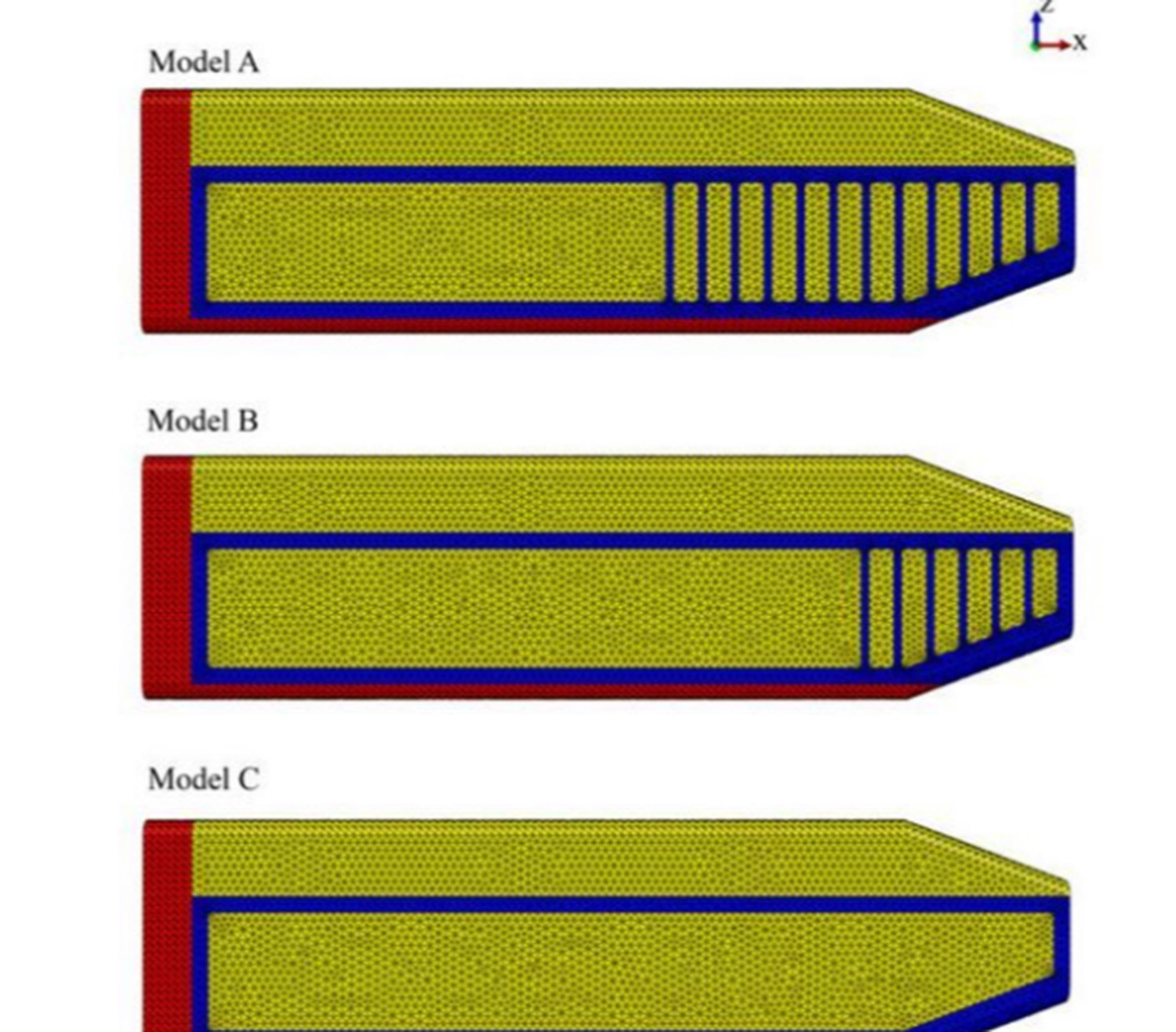 Researcher did simulated sperm whale crash tests to determine whether the junk, which houses several connective tissue partitions, could actually act as a shock absorber that protects the whale when it smashes its head into something. They tested three models: One junk with 12 partitions, one with six, and one with none.
