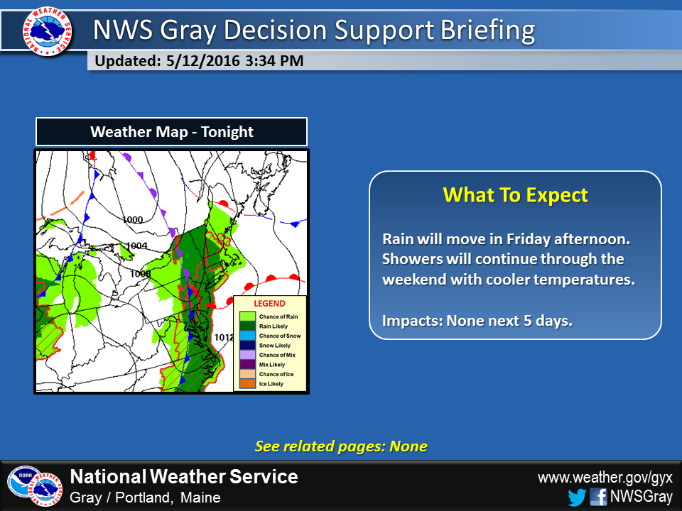 Showers later Friday