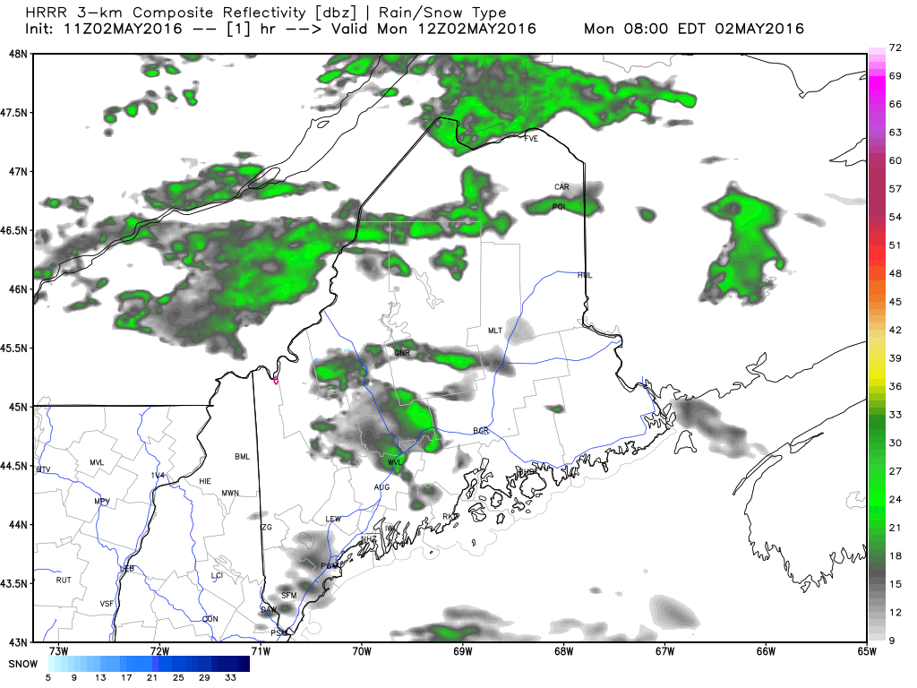 Predicted Rainfall Today