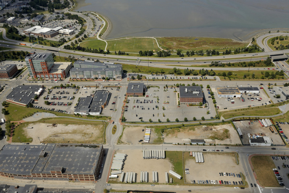 Two undeveloped lots on Somerset Street are seen in this aerial photograph taken in 2013.