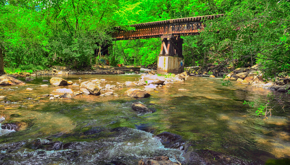 An old trestle over the Cobbossee-contee Stream will be part of a long-awaited trail system  in Gardiner.