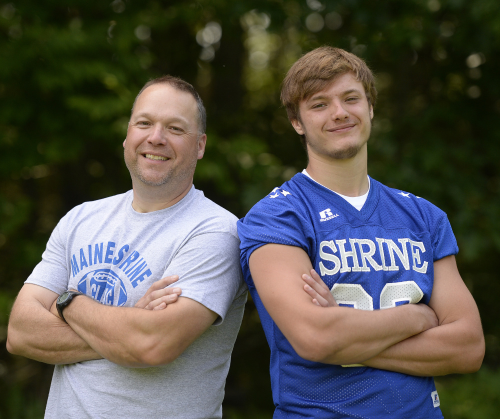 Mark LaFountain, left, a two-time head coach at Mt. Ararat, is getting one last opportunity to be on the sideline with his son, Alex.