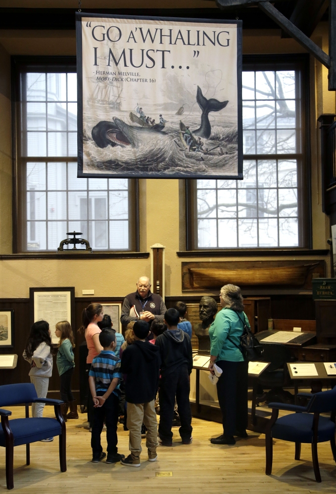 A group tours the New Bedford Whaling Museum in New Bedford, Mass., last year.