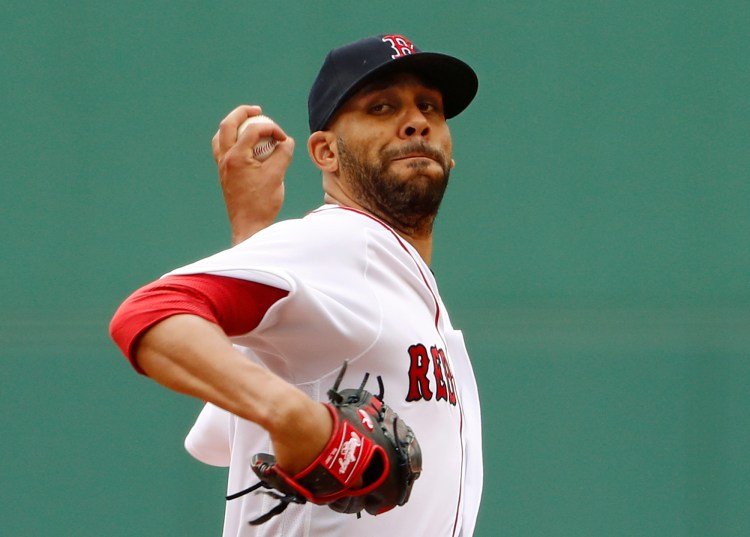 Boston pitcher David Price shined Sunday after a shaky start.  Associated Press/Winslow Townson