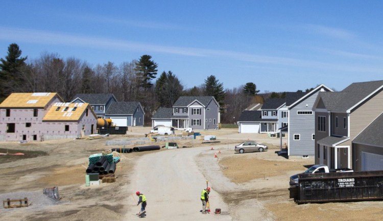 WESTBROOK, ME - APRIL 14: Construction at Blue Spruce Farm in Westbrook. (Photo by Derek Davis/Staff Photographer)