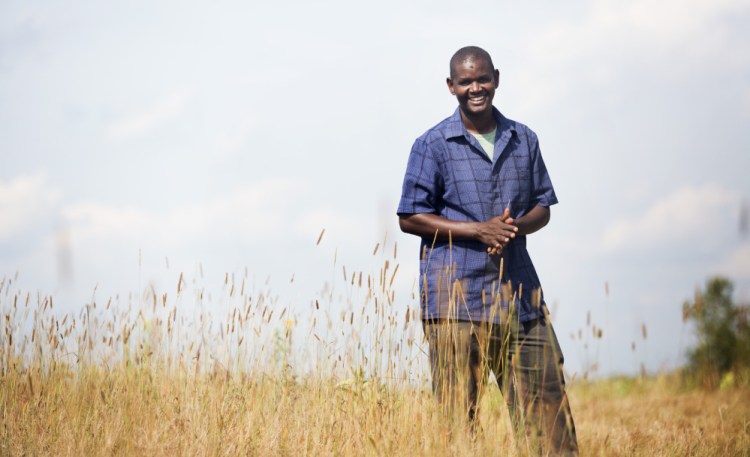 Hussein Muktar at New Roots Cooperative Farm in Lewiston