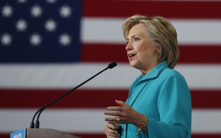 Hillary Clinton speaks at a campaign event at Truckee Meadows Community College in Reno, Nev., in August. 