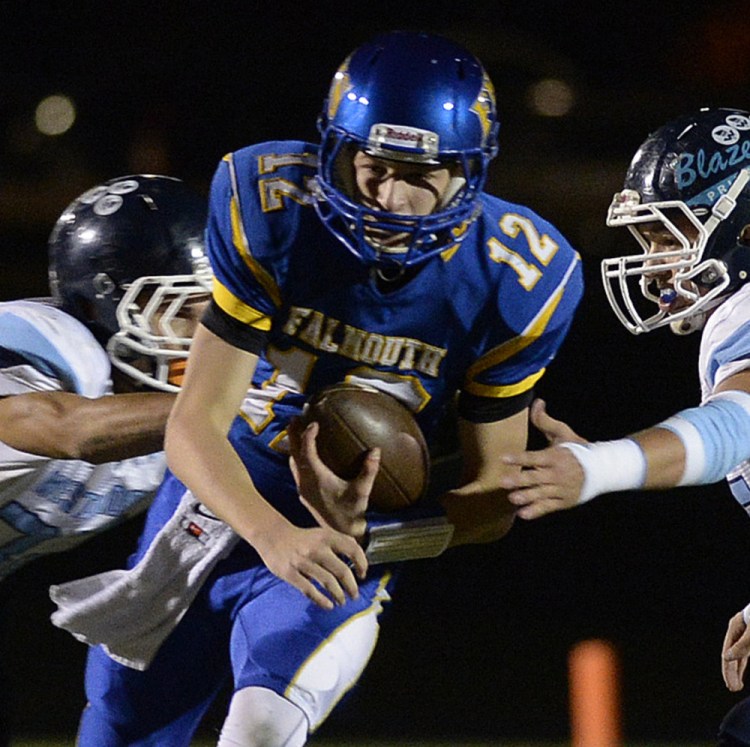 Jack Bryant not only holds most of the school single-season records at quarterback for Falmouth but is entering just his junior year. And this for a school that's had its share of notable quarterbacks.