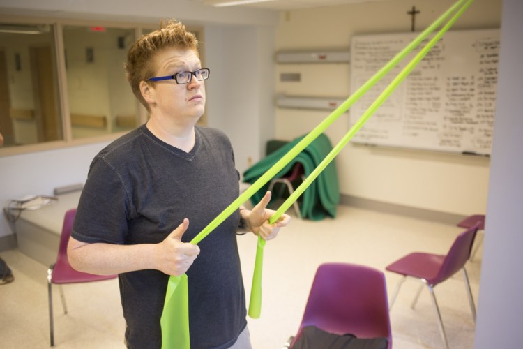 Drew Floyd exercises as part of Dr. Stephen Hull's multidisciplinary program. 