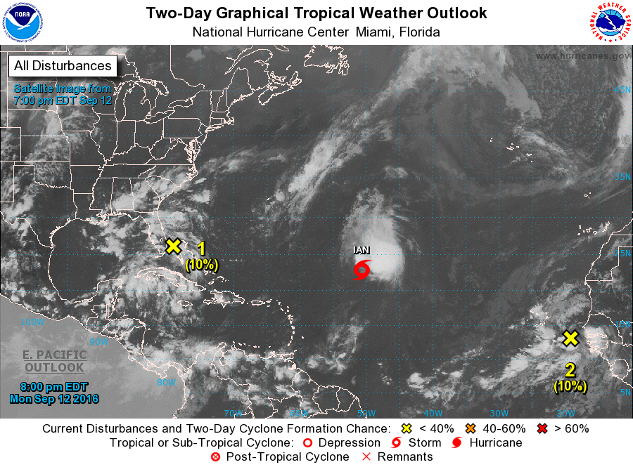As of late Monday evening the Atlantic did have some activity.