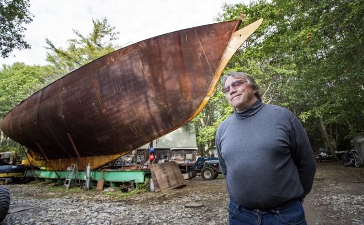 Kenneth Koehler, seen with the Island Rover in 2016, is treasurer of the foundation named for the project. 