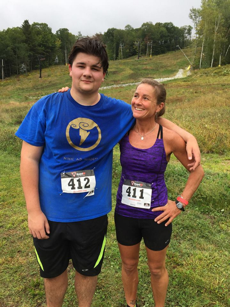 Andrew Balcer stands with his mother, Alice.