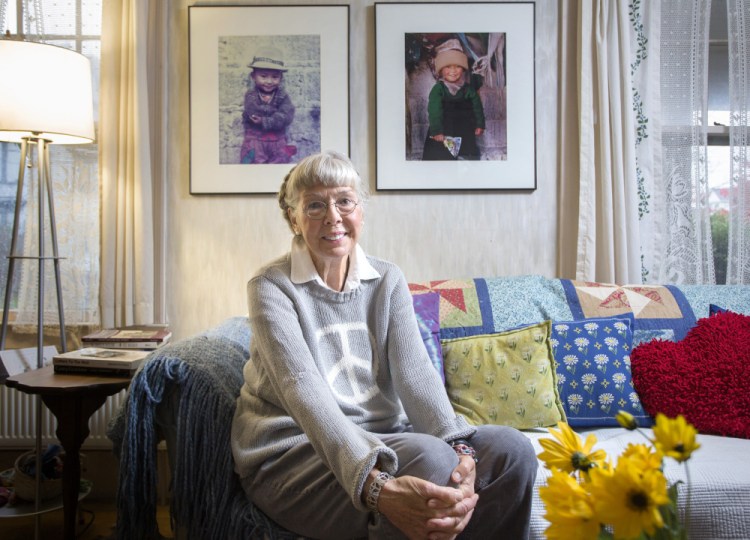 Peggy Akers, an Army nurse in the Vietnam War, at her home in Portland. 