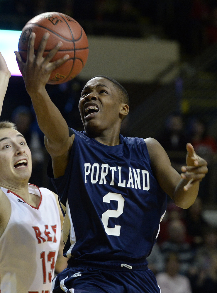 Terion Moss was one of the state's best all-around players as a sophomore, leading Portland to the Class AA championship.