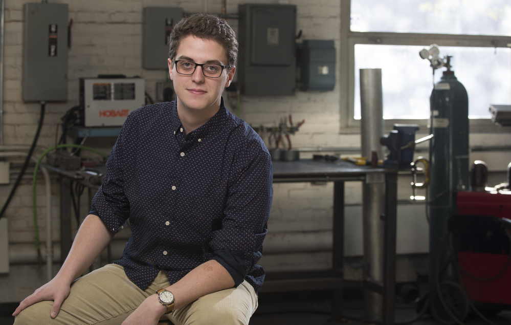 Gregory Smiddy, who'll graduate from the University of Maine in May with a mechanical engineering degree, has a job lined up at Pratt and Whitney's aircraft turbine plant in North Berwick.