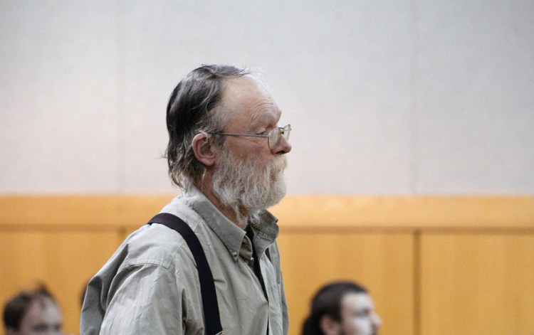 Henry Eichman appears at his arraignment Tuesday at West Bath District Court. The youth theater director was arrested in September on six counts alleging sexual abuse of at least three minors; he was later indicted on 10 more counts involving two new alleged victims.