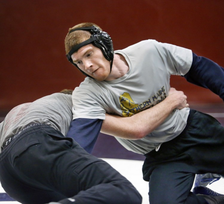 Daniel Del Gallo, a senior on the University of Southern Maine wrestling team, not only has a 32-0 record this season but rarely has been tested. The Huskies also have improved as a team.