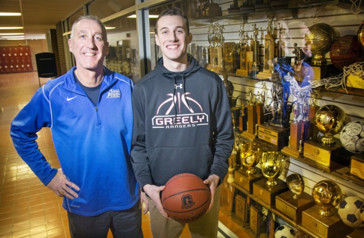 They're no strangers to titles, those McDevitts. Mike McDevitt, left, has 500 wins as a college coach and is leading the St. Joseph's women into the NCAA tournament, and Matt McDevitt is already a Southern Maine champion with Greely, looking to add a state Class A title this weekend.