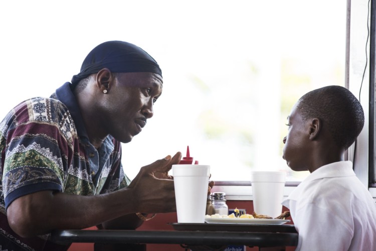 Mahershala Ali, left, and Alex Hibbert in "Moonlight." Ali won the supporting actor Oscar and the film won best picture.