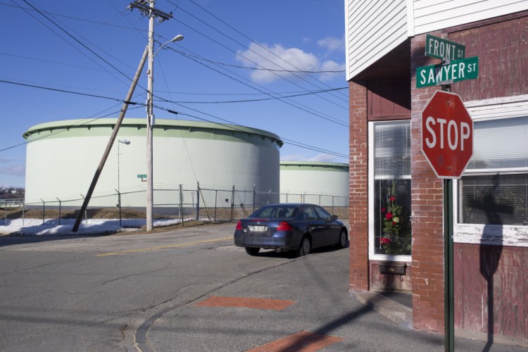 Portland Pipe Line Corp. oil tanks near Sawyer and Front streets in South Portland. A World War II-era pipeline that once carried oil from Portland Harbor to Canadian refineries is a flashpoint in the debate over the city's commitment to industry vs. environmentalism. Councilors passed an ordinance in 2014 meant to keep the pipeline from being used as a means of bringing in tar sands oil from Canada. Now 23 storage tanks lie mostly dormant throughout the city. 