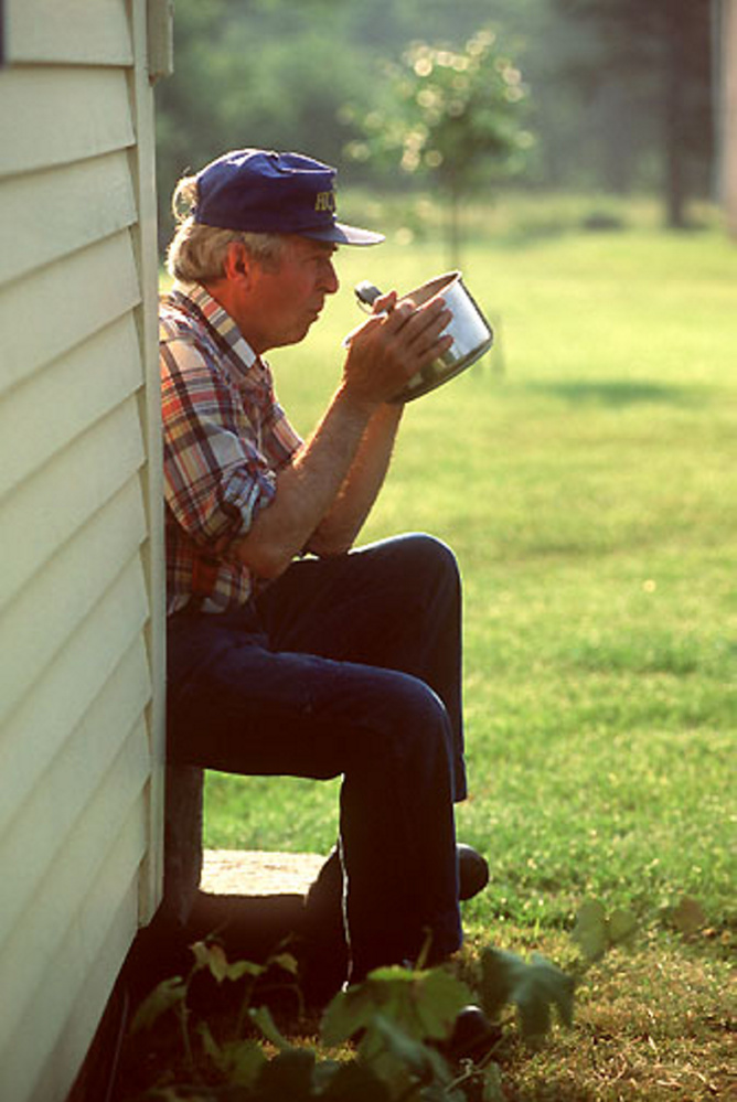 The humble Farmer enjoys rolled oats as they're meant to be consumed: straight out of the pan.