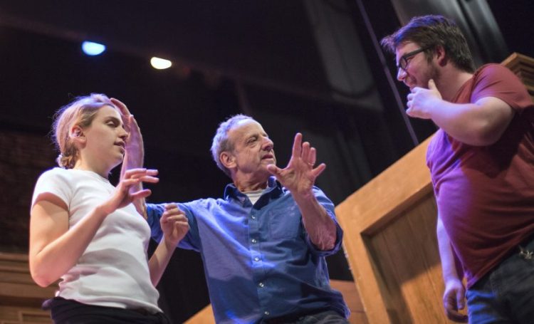 John Burstein, creator of the "The Night Kitchen," works with Lauren Scheibly and Adam Ferguson at Portland Stage. Burstein spent four decades portraying Slim Goodbody, a nationally known children's character, on "Captain Kangaroo" and other shows. But, Burstein says, "I've reached a point in my career where doing Slim Goodbody has run its course. Not that I don't like doing it, but it doesn't have much juice for me anymore."