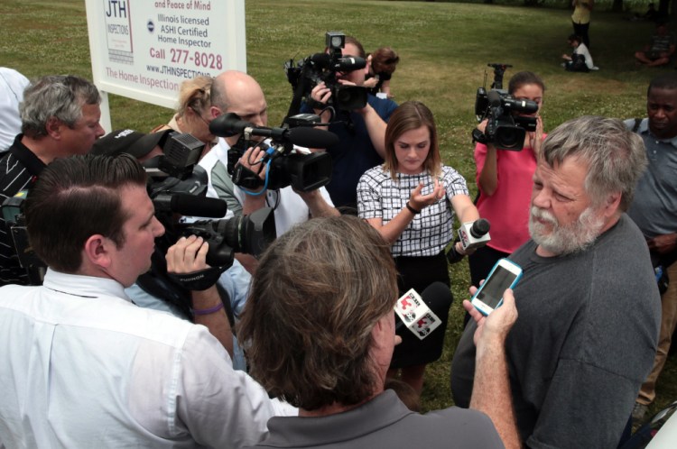 Dale Walsh, who said he was a lifelong friend of James T. Hodgkinson, talks about his friend on Wednesday. Walsh said Hodgkinson never talked politics with him and did not seem prone to violence. But he said he was a passionate person who occasionally got into fights.