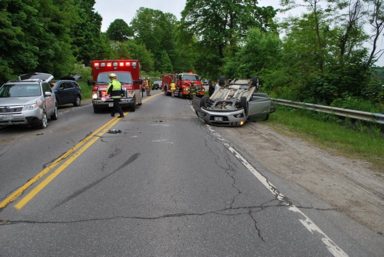 A car driven by Lincoln Orff, 86, of Jefferson, hit another car on Friday just south of downtown Hallowell.