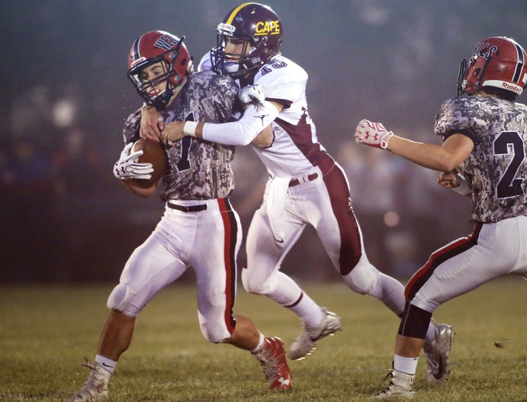 Outside linebacker Jacob Budischewsky and his Cape Elizabeth teammates have spent much of the season getting firm holds on running backs. The Capers made a quick adjustment to a new defensive alignment and now will play for the Class C South title Friday night against Gardiner.