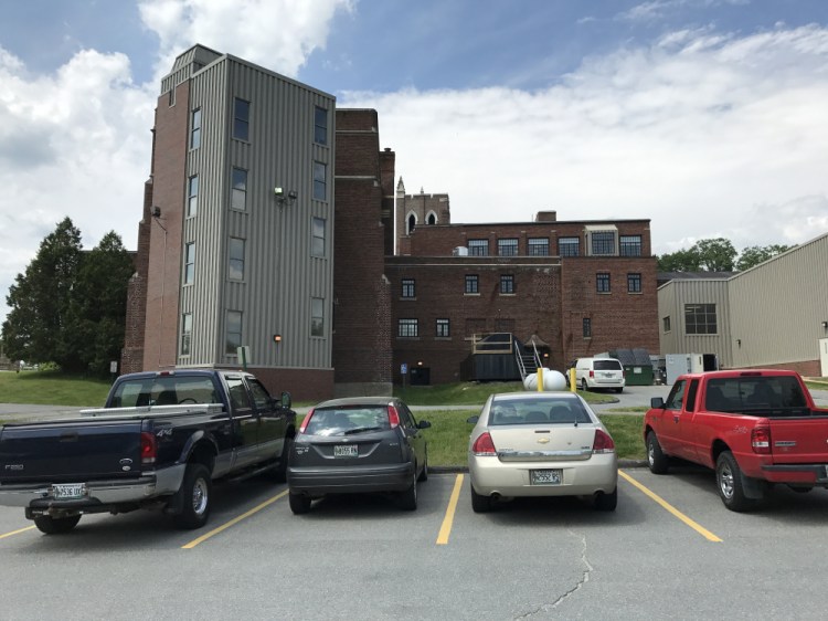 The Maine Criminal Justice Academy in Vassalboro is seen from its rear parking lot, where an accidental shooting left a county corrections officer with a serious gunshot wound to the leg.