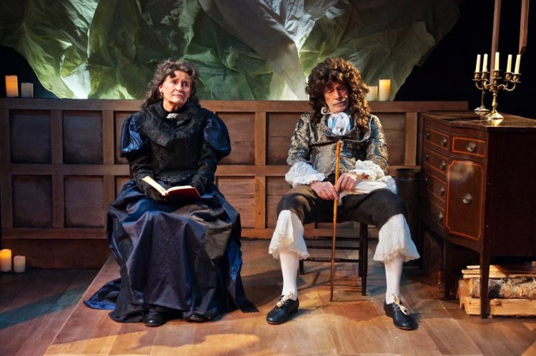 Deborah Paley as Mrs. Darcy Snelgrave and Payne Ratner as Mr. Snelgrave.