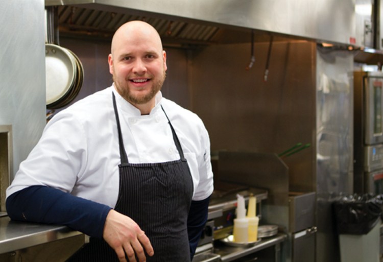 Troy Mains has worked at the Harraseeket Inn for six years.