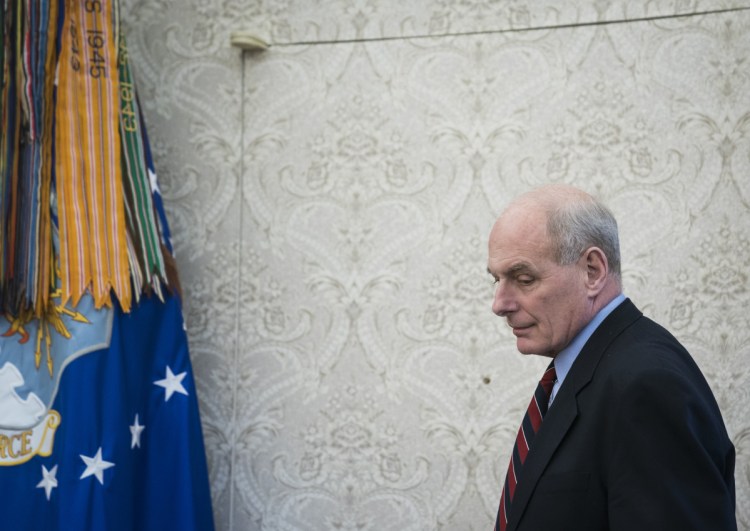 Chief of Staff John Kelly has been at odds with President Trump over the departure of White House aide Rob Porter.