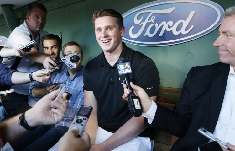 Left-handed pitcher Jay Groome, Boston's first-round draft pick in 2016, will have Tommy John surgery next week.