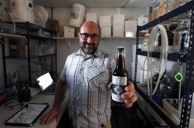 Brad Messier makes his Black Beer Vinegar from Allagash Black, a Belgian stout.